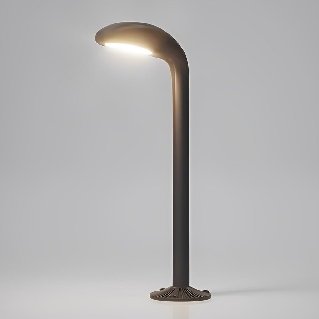 Bean-Sprout Grass LED Pathway Bollard Light — Black Aluminum, Warm White 3000K, 1-Light or 2-Light, 24" Height