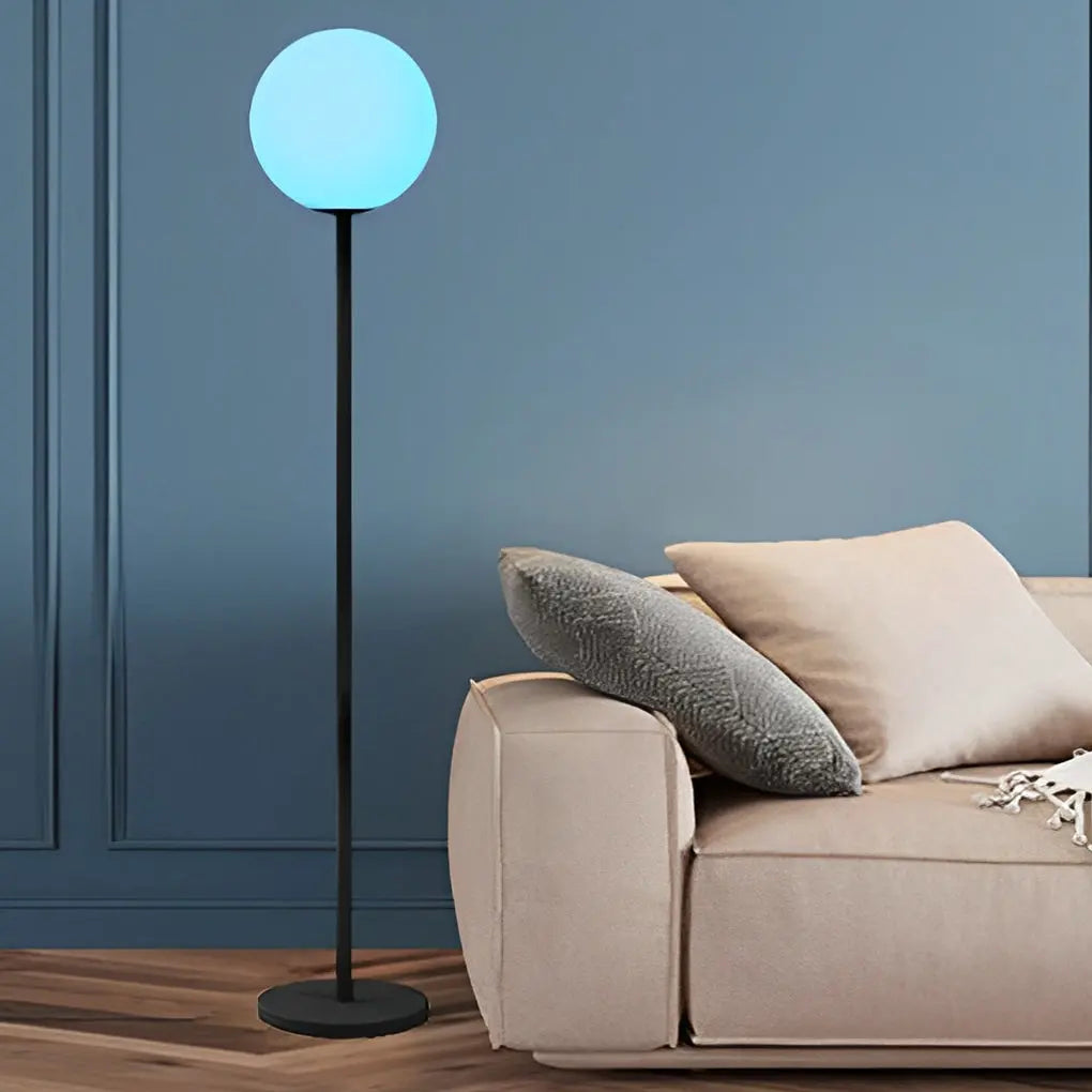 16-Color RGB LED Globe Floor Lamp with App Control Luxe