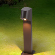 Modern Outdoor Bollard Path Light — Aluminum and Glass, LED, IP65 Weatherproof, Downward Illumination, 3000K