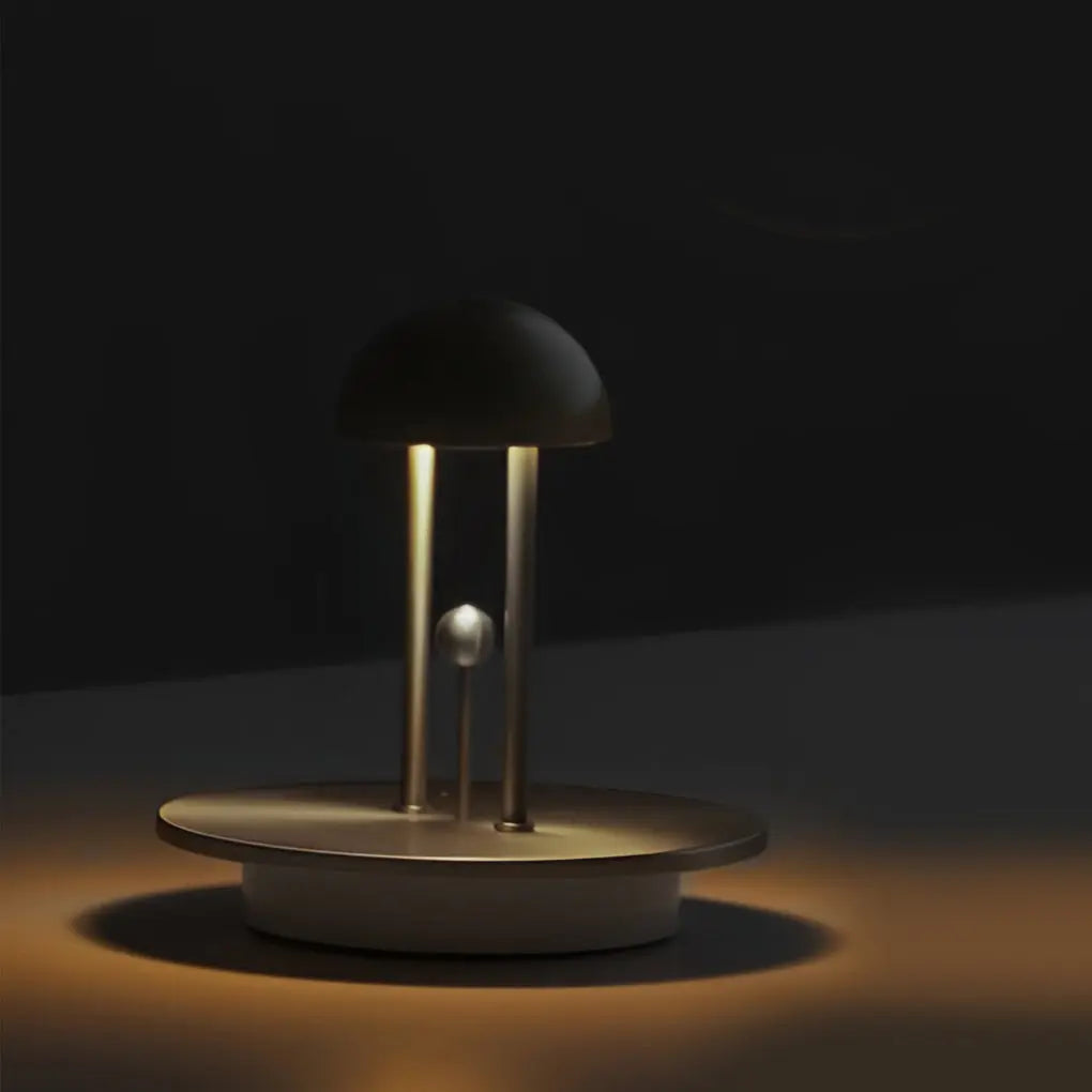 Touch-Dimming Nickel Jingle Table Lamp for Ambient Lighting Luxe