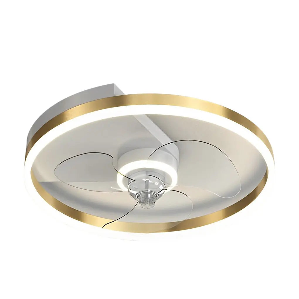 Modern Round Bladeless Ceiling Fan Lamp with Intelligent LED and Silent Operation Luxe