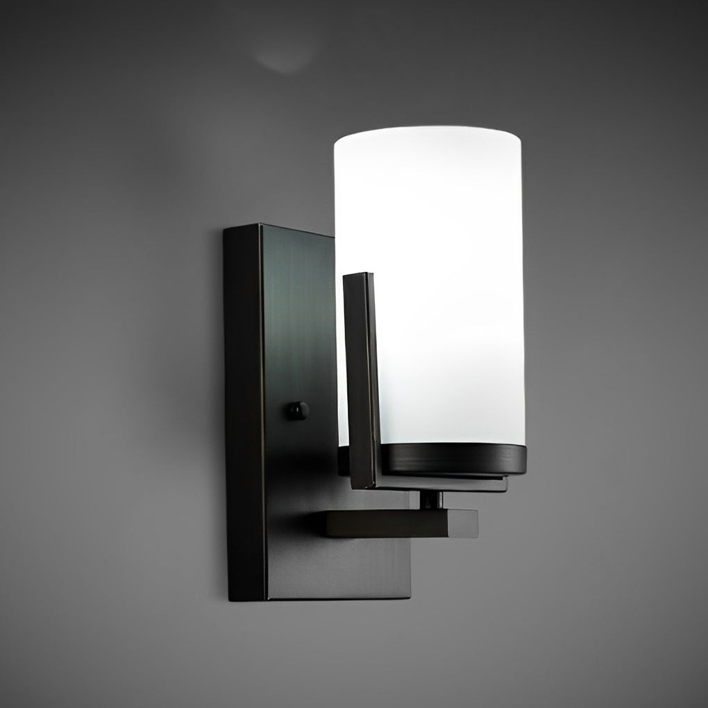 Retro Industrial Candlestick Wall Sconce — Black Iron and Glass, 5W LED E27, 3000K / 6000K