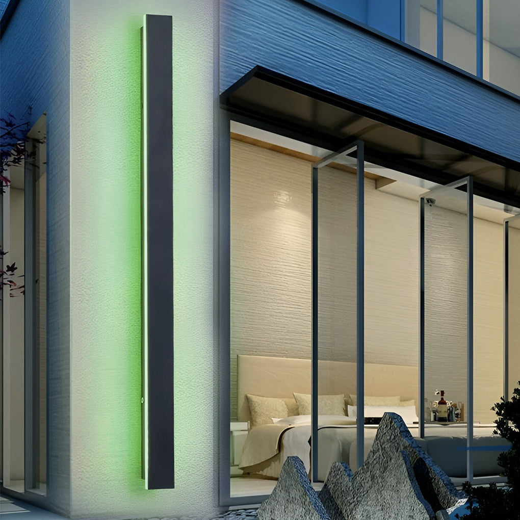outdoor black long led linear wall lights led lighting solution