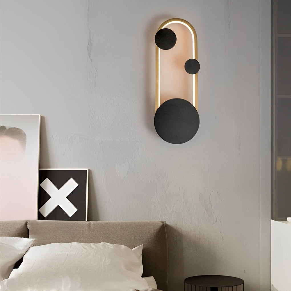 Round LED Wall Sconce — Iron and Acrylic, 15W, Three-Step Dimming (3000K/4500K/6000K)