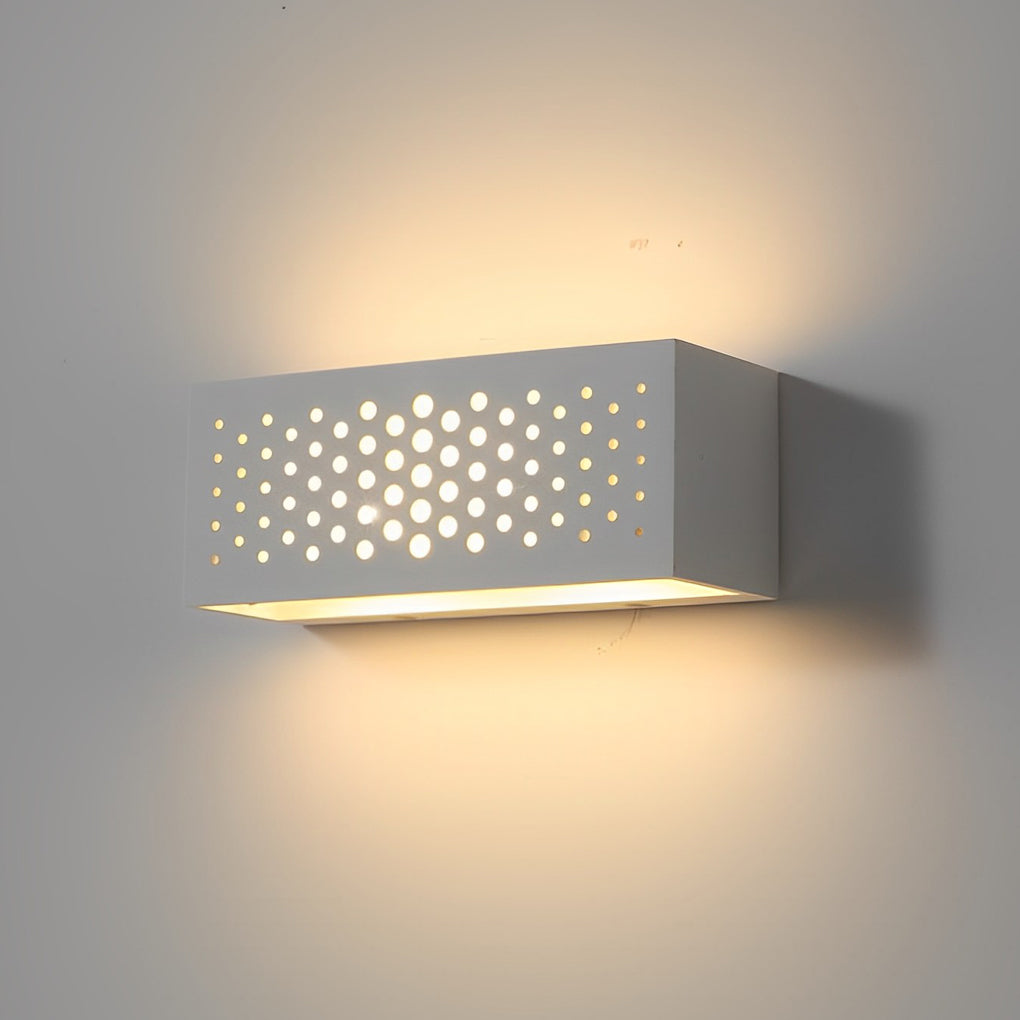 Rectangular Up/Down Wall Sconce — Plaster, 2-Light G9 LED, 10" Wide, Modern