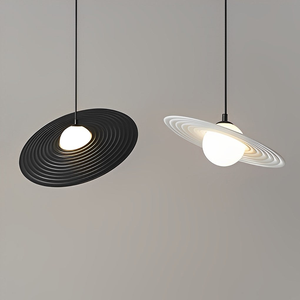 Modern Round LED Pendant Chandelier — Aluminum & Iron, 3000K Warm White, RA90, 12" or 18"