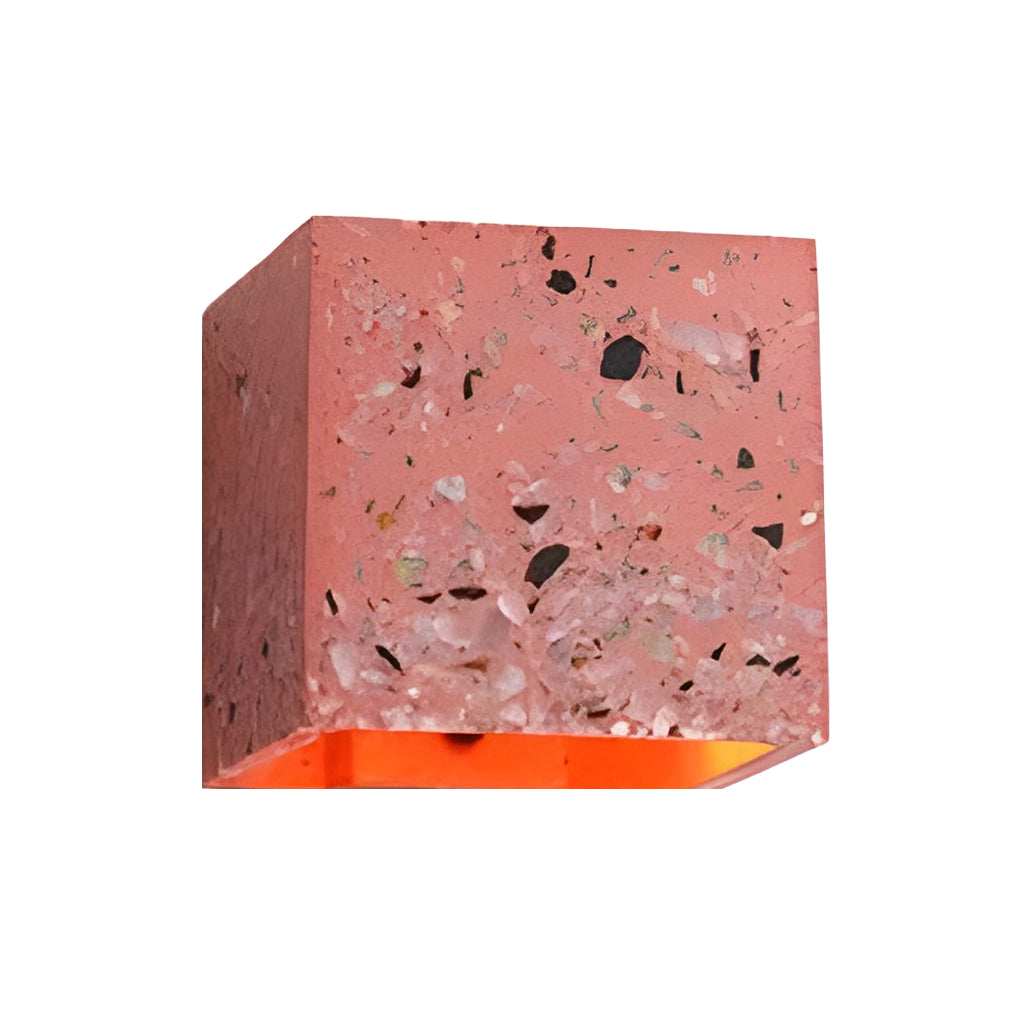 Square Up/Down Wall Sconce — Terrazzo, Modern Industrial, G4, 3000K Warm White