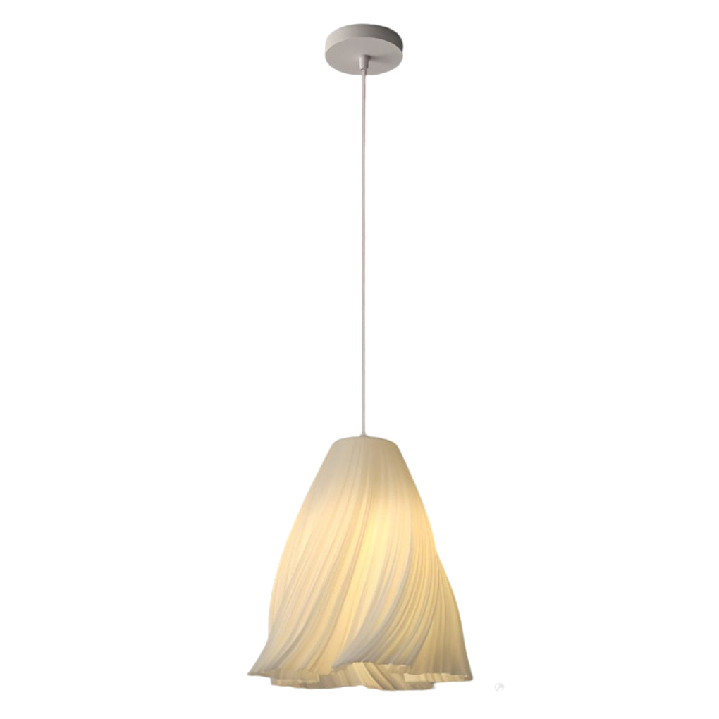 3D-Printed Resin Pendant Light — 16W, 3000K Warm White, Adjustable 78.7" Cord
