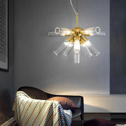 Postmodern Sputnik Chandelier — Acrylic Tube, 11-Light G9, Three-Step Dimming (3000K/4500K/6000K), 19.7"