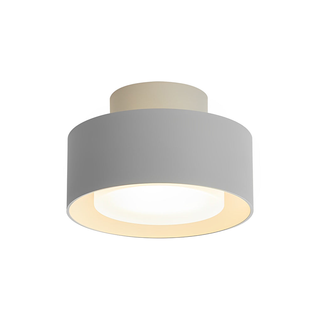 Modern Minimalist Round LED Flush-Mount Ceiling Light — Aluminum, 6W, 3000K, 5.9" Diameter