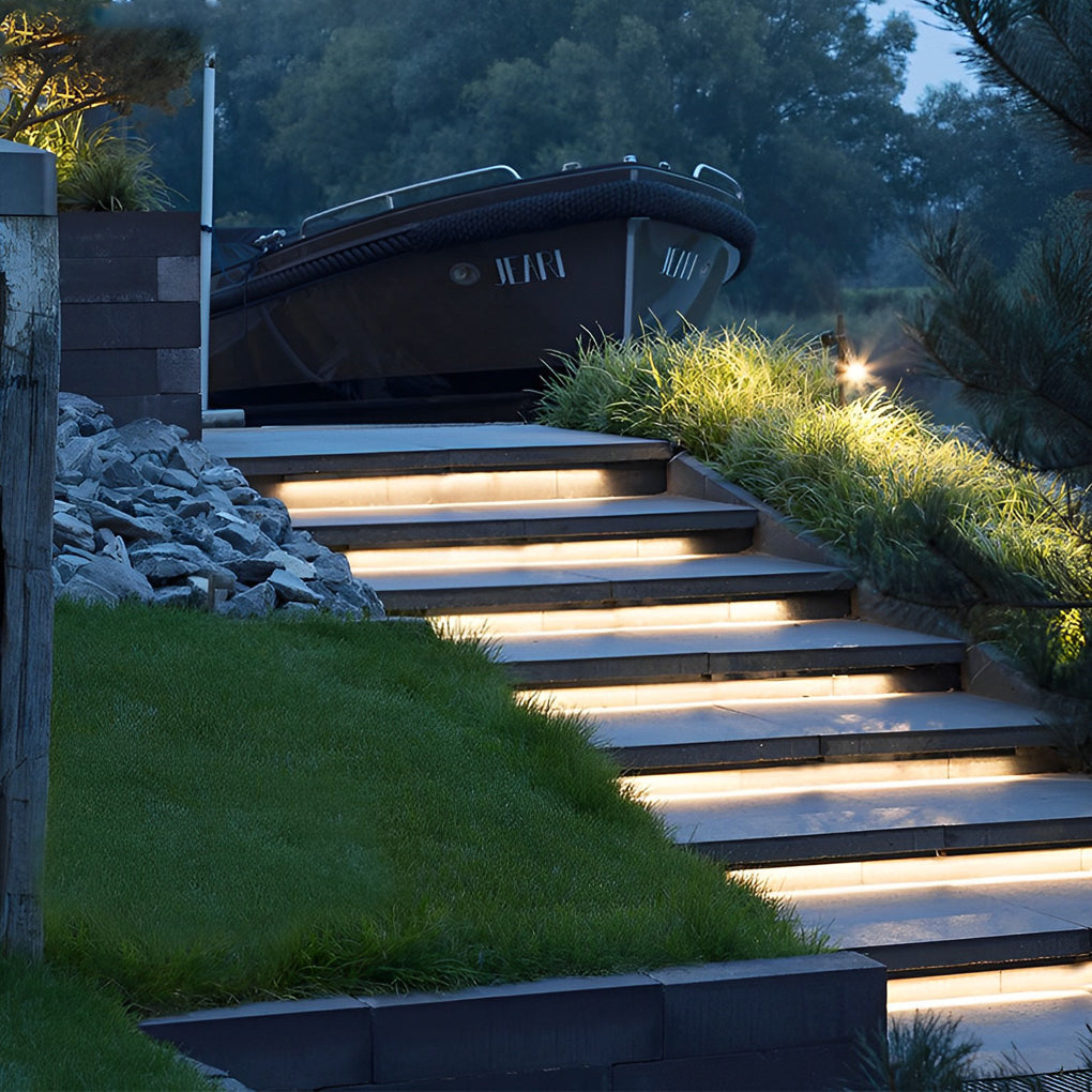 modern flexible strip light 039 waterproof recessed led under tread stair lighting