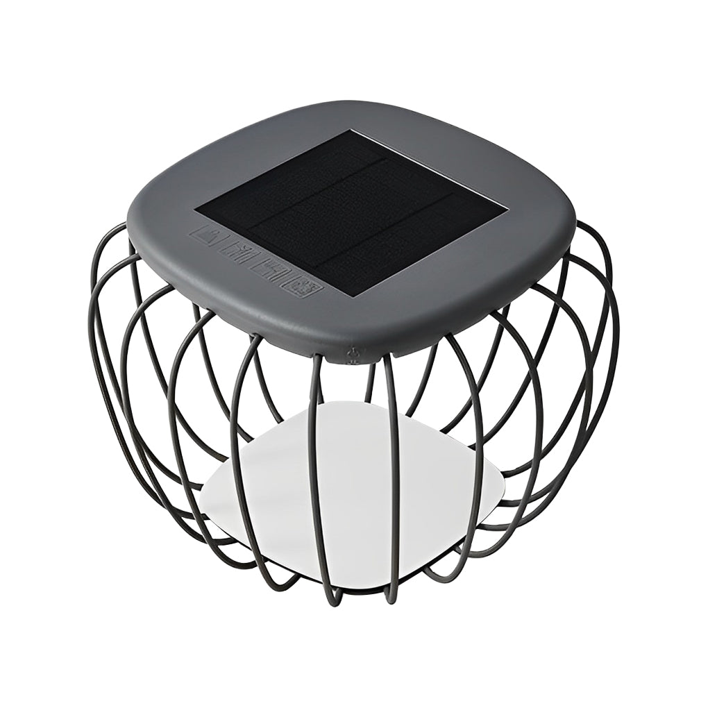 Modern Solar Outdoor Lantern — Galvanized Iron & PE, LED 1W, 3000K Warm White, IP65 Weatherproof, 16.1" × 11.8"