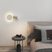 Adjustable Round LED Wall Spotlight — Aluminum & Acrylic, 5W + 3W, Dual Switch, 10.2" Wide