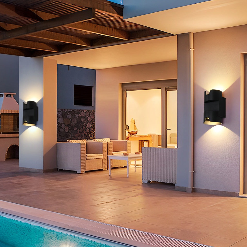 Modern Black Waterproof Up and Down LED Wall Washer Light