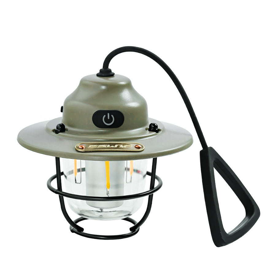 Retro Round LED Camping Lantern — Iron, ABS & PC, USB Rechargeable, 7 Lighting Modes, 2000mAh, Waterproof