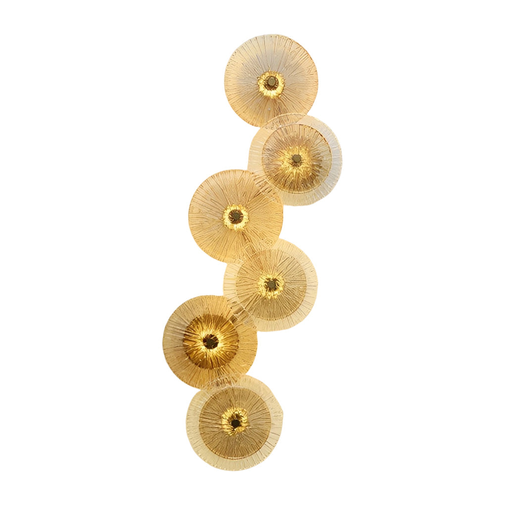 Round Glass Wall Sconce — Iron and Glass, Post-Modern LED, Warm White 3000K, 1- to 9-Light Configurations
