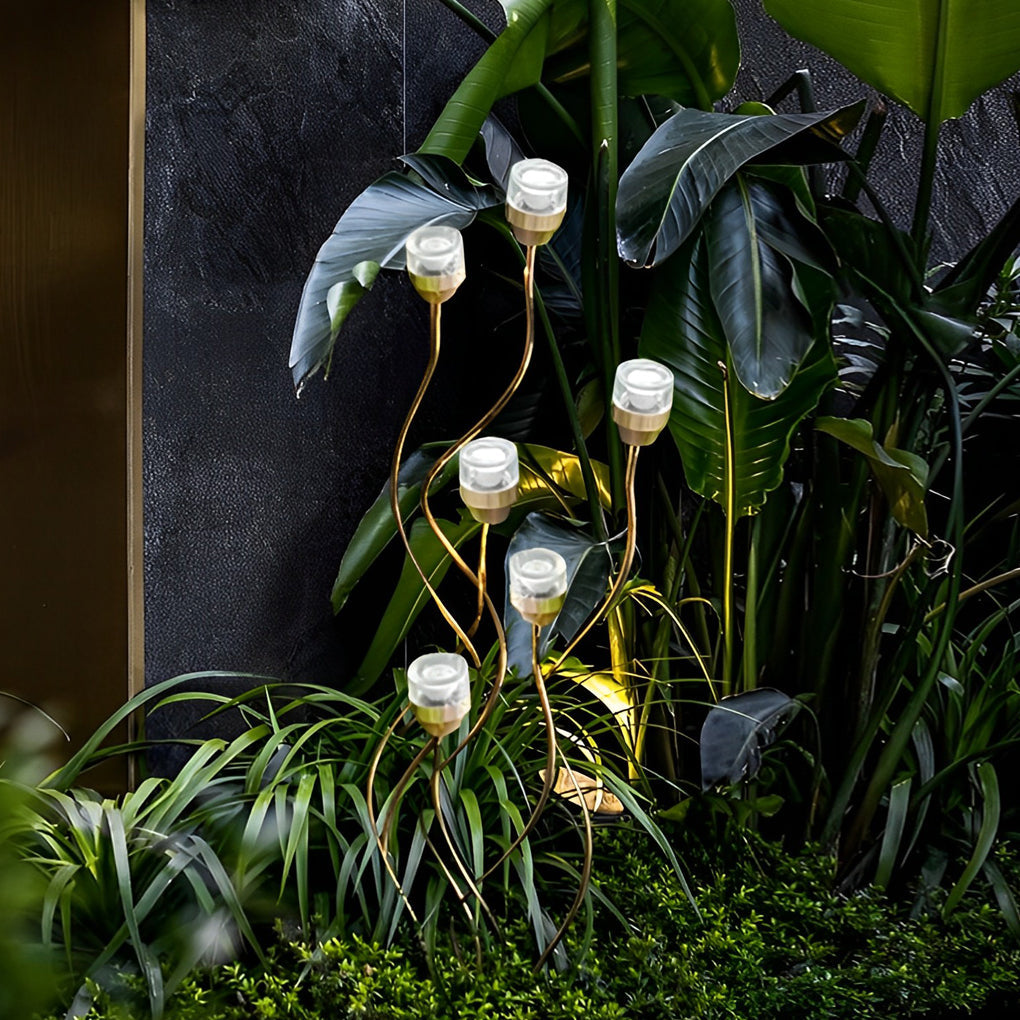 Flower Bud LED Lawn Light — Stainless Steel & Glass, Apple and Grape Designs, 10W, IP65, 24V Warm White (3000K)