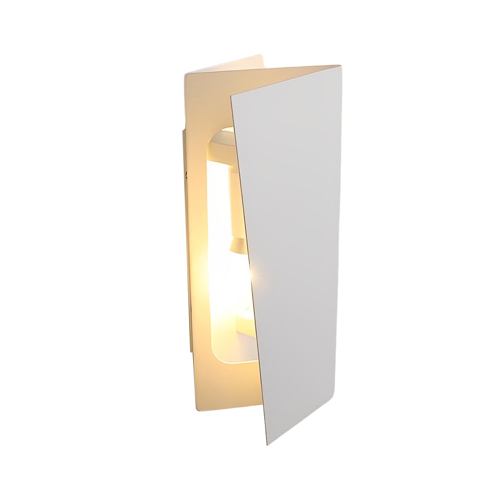 Modern Folding Rectangular Wall Sconce — Iron, Up/Down LED, E14 3W × 2, Warm White 3000K