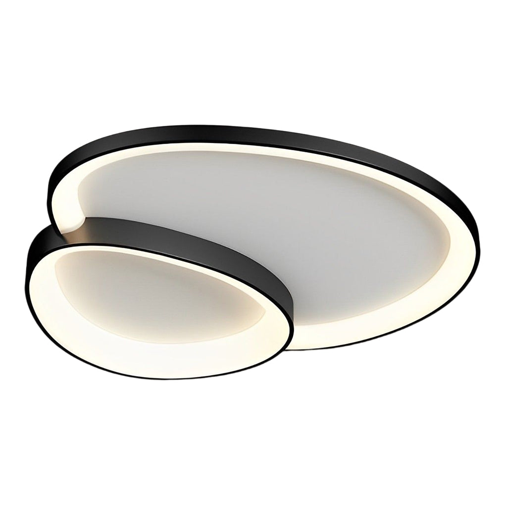 Geometric LED Flush-Mount Ceiling Light — Iron and Acrylic, Three-Step Dimming, 3000K/4500K/6000K