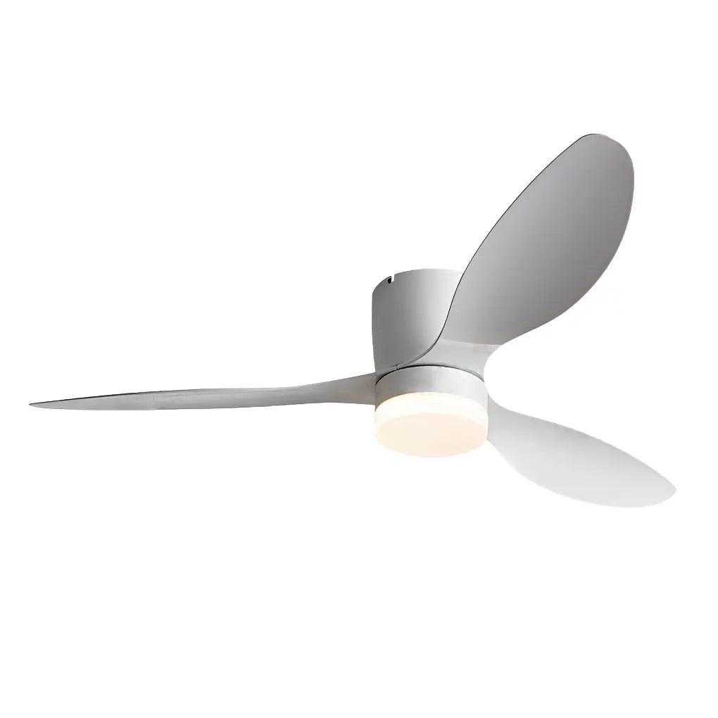 52-Inch Modern Ceiling Fan Lamp with 3 Blades, Mute Operation, LED Lighting, and Remote Control - Dimmable Luxe