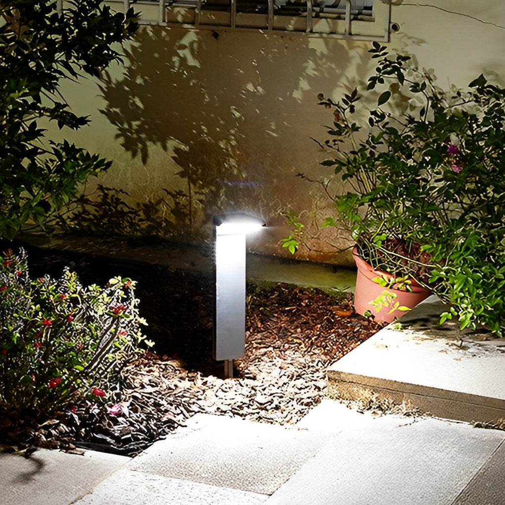 Modern Solar LED Bollard Path Light — ABS+PC, Black, Dusk-to-Dawn Auto On/Off, IP64, 4V/2W, 6000K/3000K