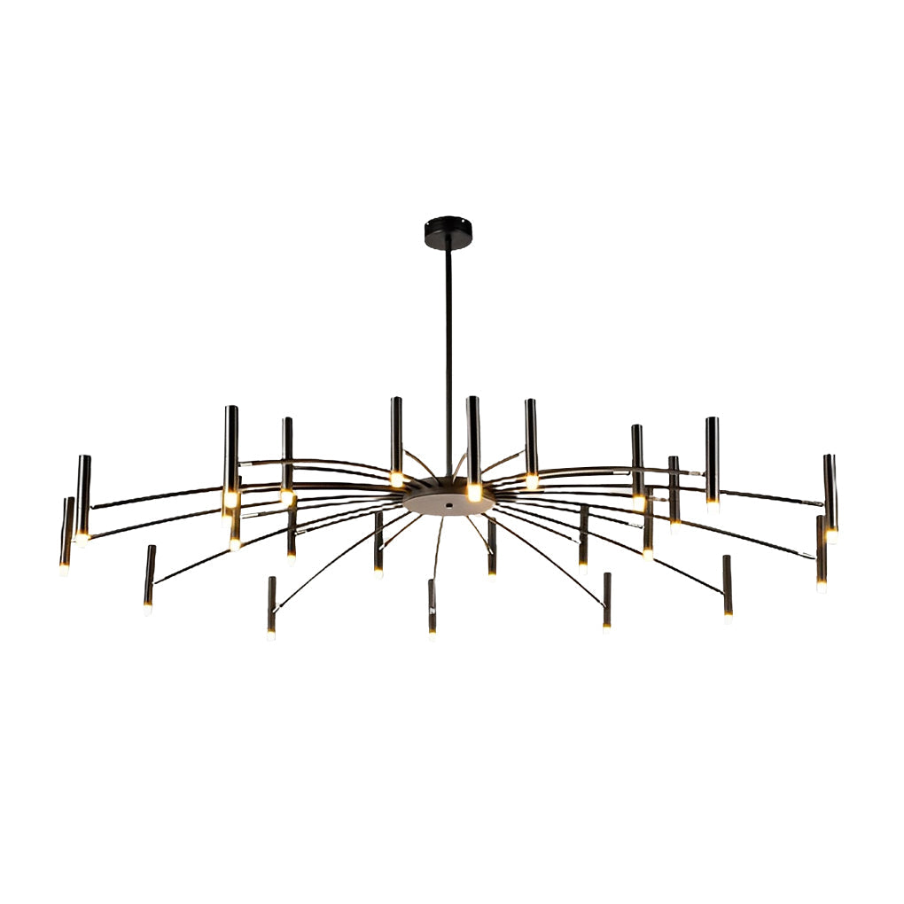 Minimalist Adjustable Metal Chandelier — G9 LED, Three-Step Dimming, 3000K/4500K/6000K, 180° Rotatable Head, Black or White