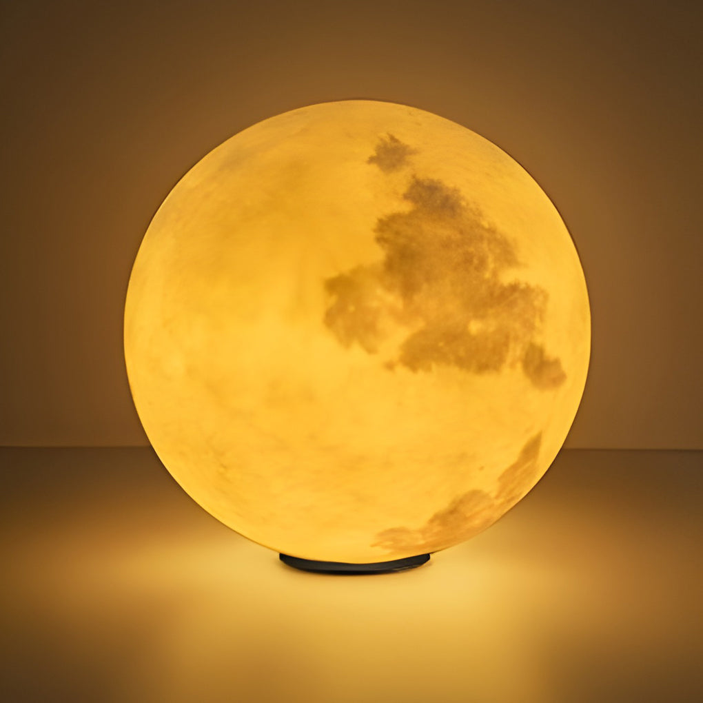 Moon Outdoor Pillar Light — PE Resin, Solar / Hardwired, IP65 Weatherproof, 9.8"–15.7"