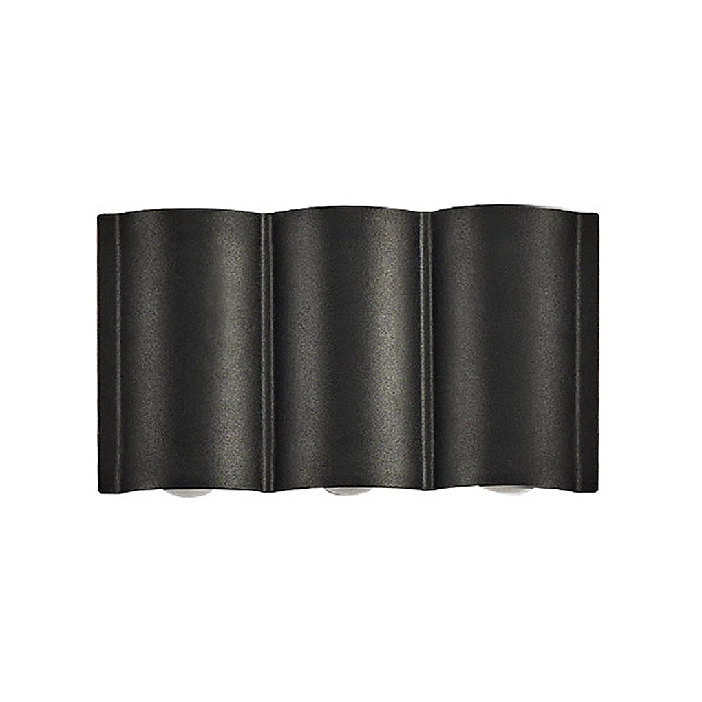 Modern Up/Down Wave Outdoor Wall Washer — Aluminum, LED, 2W–8W, 2- to 8-Light, IP Weatherproof