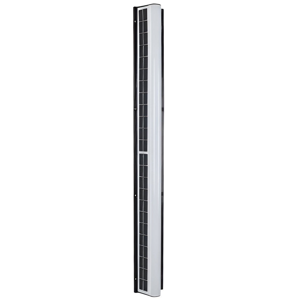 Linear Solar Outdoor Wall Sconce — Black ABS with Acrylic Diffuser, LED, IP65 Weatherproof