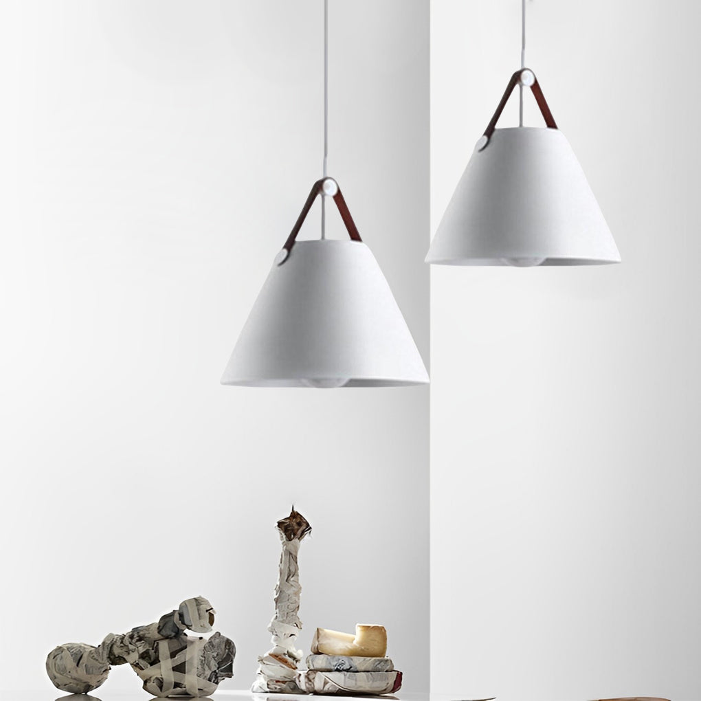 Conical Mini Pendant — Metal, 11" Diameter, E26/E27, 40W Max, 39" Adjustable Cord