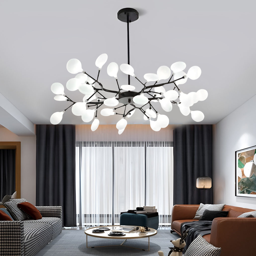 Branch Chandelier — Iron and Acrylic, 36/45/54-Light, G4, 3000K Warm White