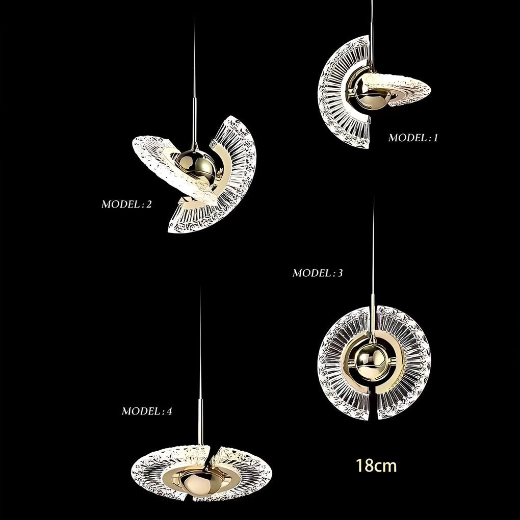 Circle LED Mini Pendant — Metal and Acrylic, Adjustable Cord, 3000K / 6000K, 7" Diameter