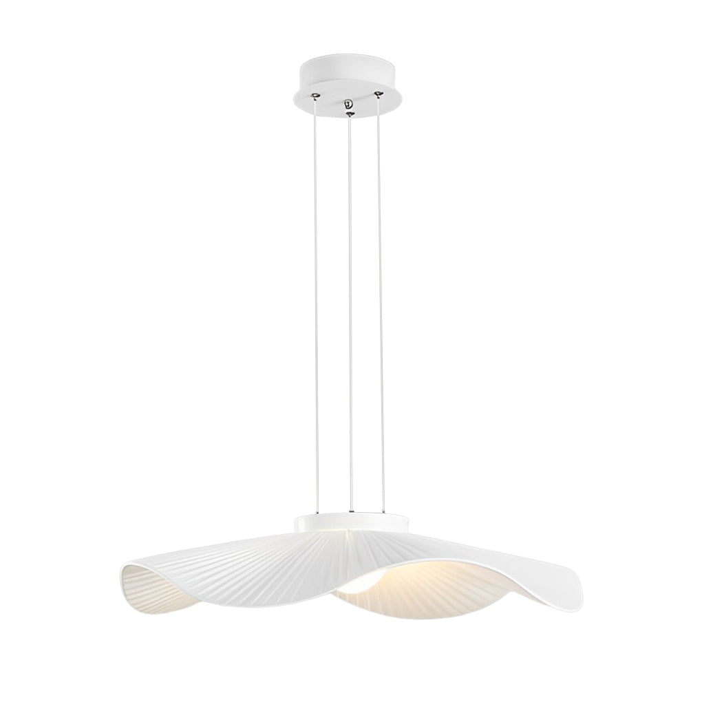 Pleated Fabric Floral Pendant — Modern Art Deco, E27, Three-Step Dimming (3000K/4500K/6000K)