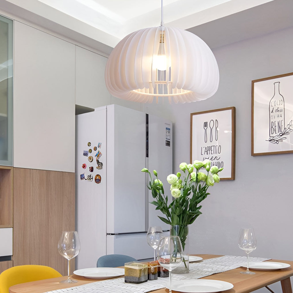 Lantern Pendant Light — Acrylic & Iron, White, 16W E27, 3-Step Dimming (3000K/4500K/6000K)