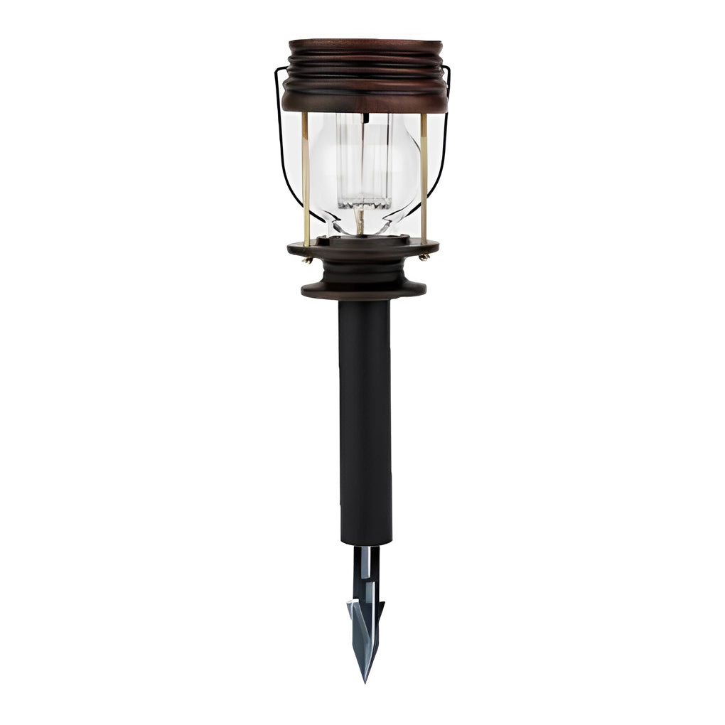 Retro Portable Solar Lantern Path Light — ABS, LED, IP44 Weatherproof, 3000K Warm White