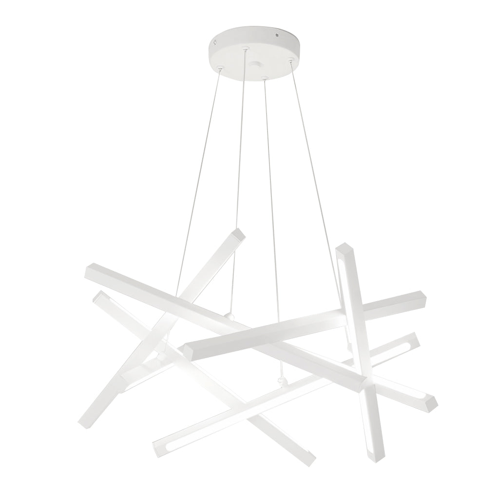 8-Light Sputnik Chandelier — Metal and Acrylic, LED, 3000K / 6000K, Adjustable Cord