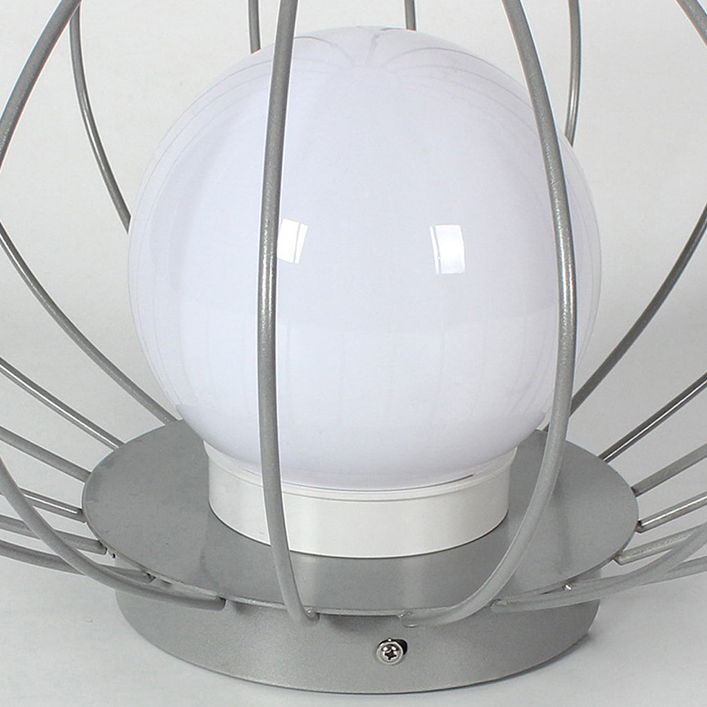 Mushroom Cage Outdoor Lawn Light — Galvanized Steel & Acrylic, 5W LED, IP65 Weatherproof, 3000K Warm White