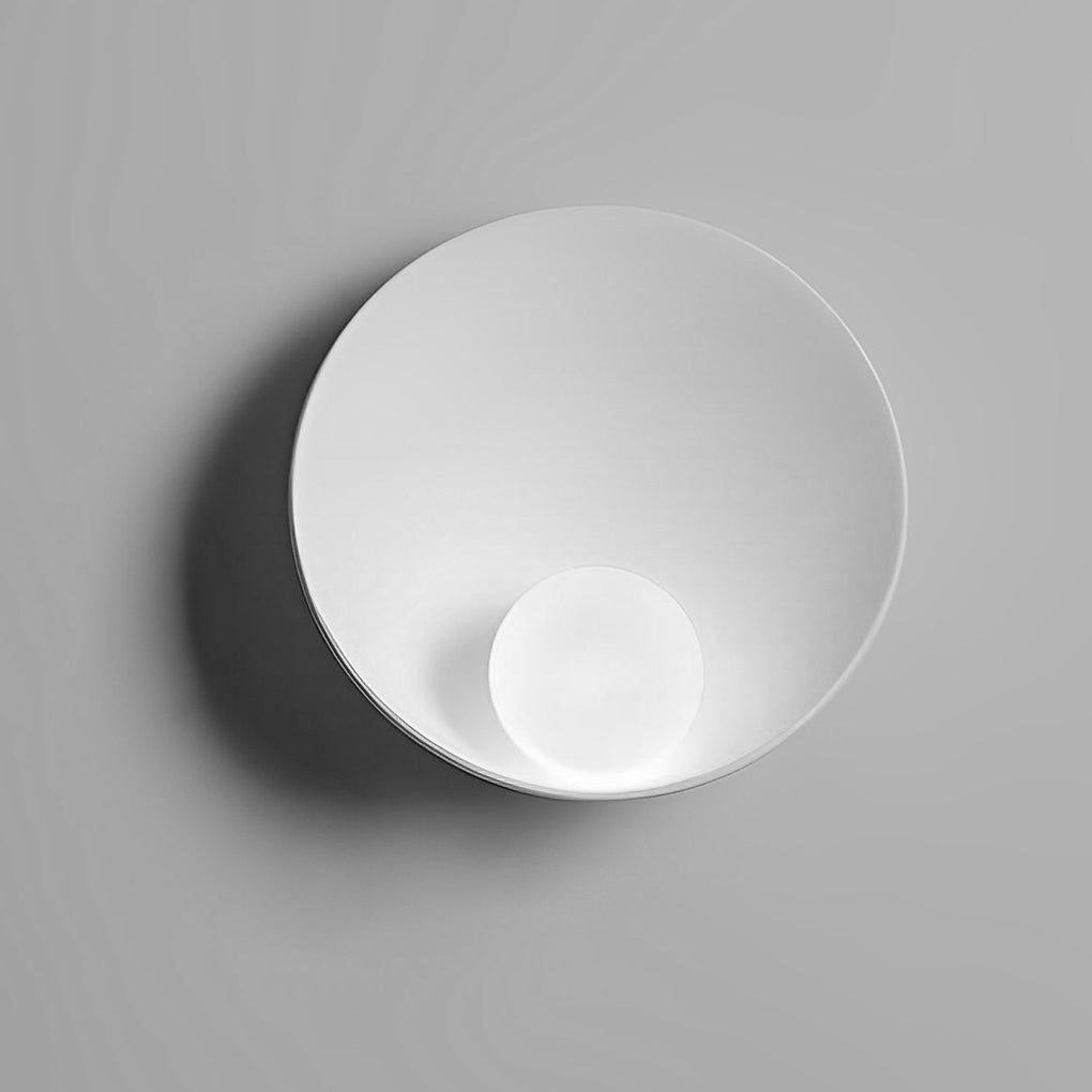 Round Diffused Wall Sconce — White Resin and Glass, G9, 9" Diameter, 3000K / 6000K