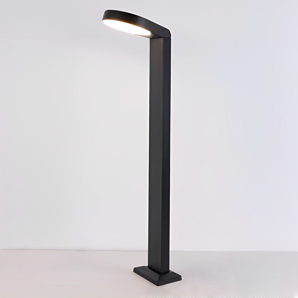 Modern Minimalist LED Bollard Light — Matte Black Aluminum, 12W, 3000K / 6000K, 31" H