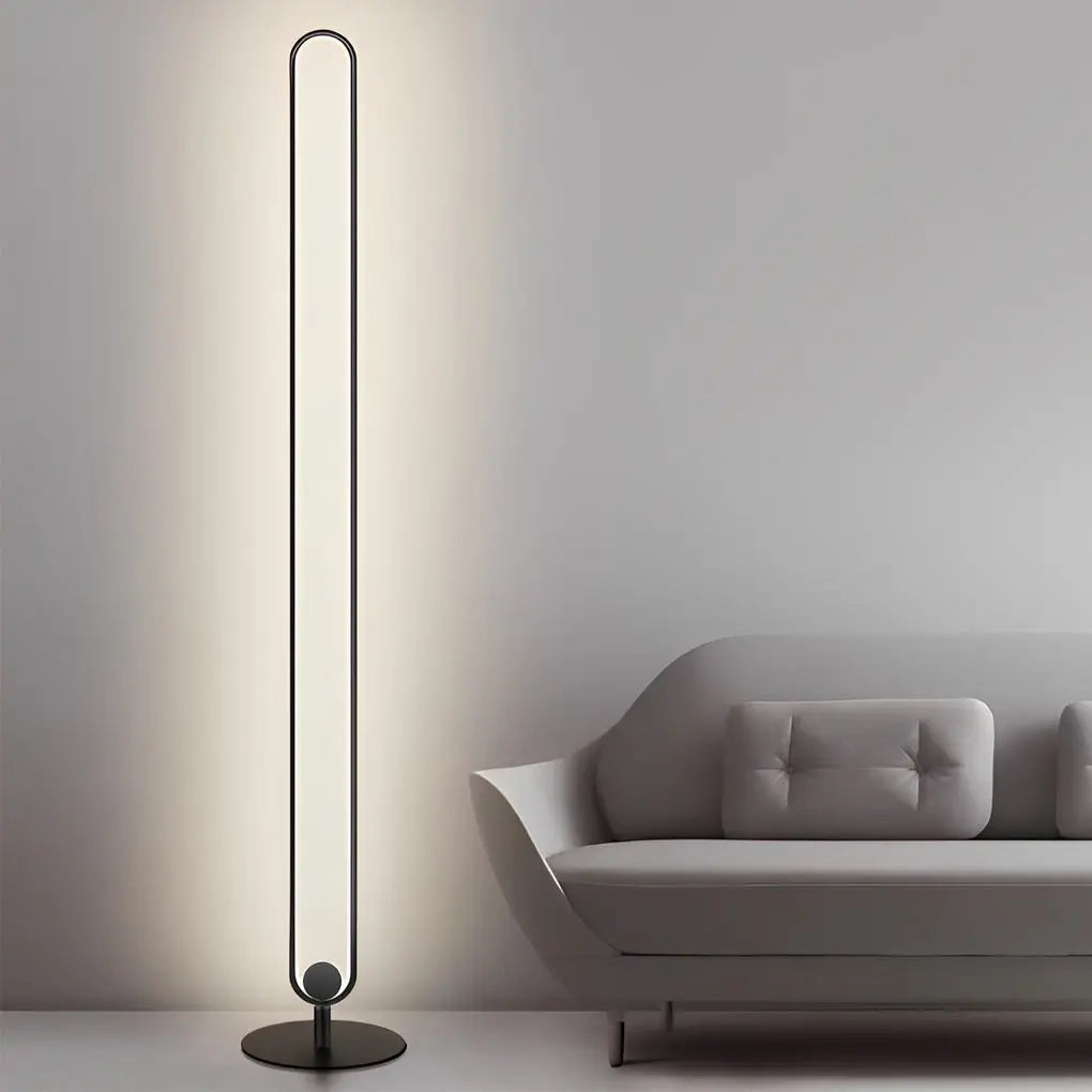 Contemporary Minimalist Oval LED Floor Lamp Luxe