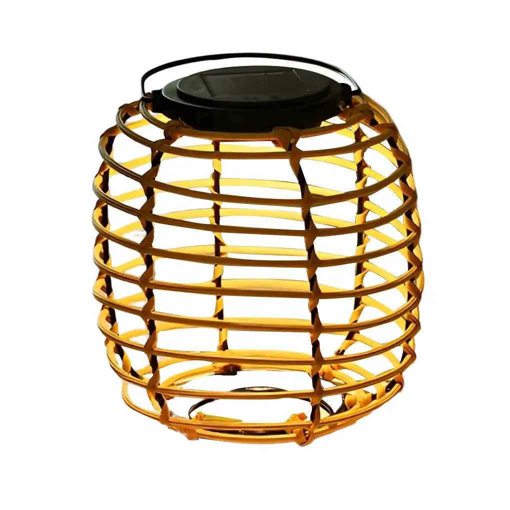 Modern Waterproof Rattan Lantern Solar Garden Lights - Creative Lawn Lamp Luxe