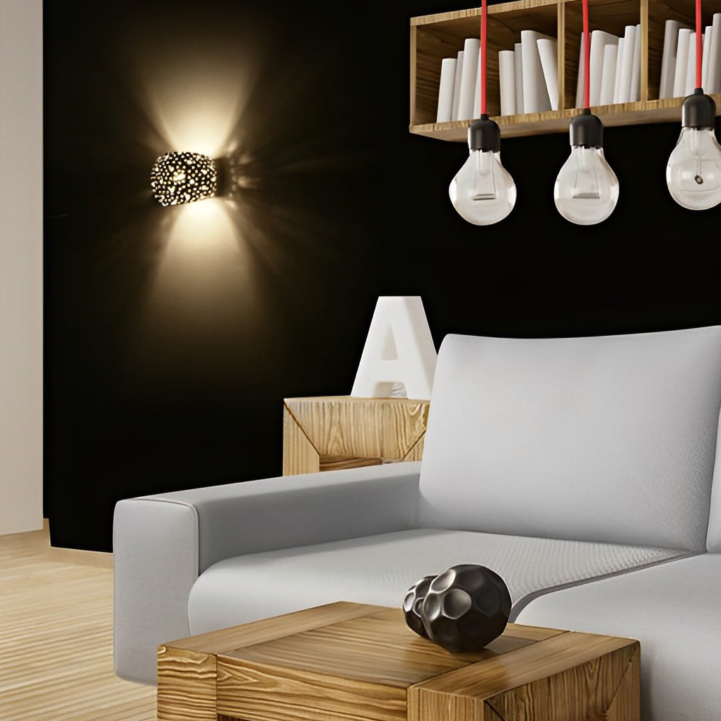 Round Hollow Up/Down Wall Sconce — Gypsum, White, LED, 3000K / 6000K