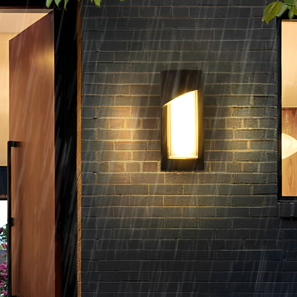 Modern Black Outdoor Wall Sconce — Die-Cast Aluminum, LED, IP55 Waterproof, 3000K