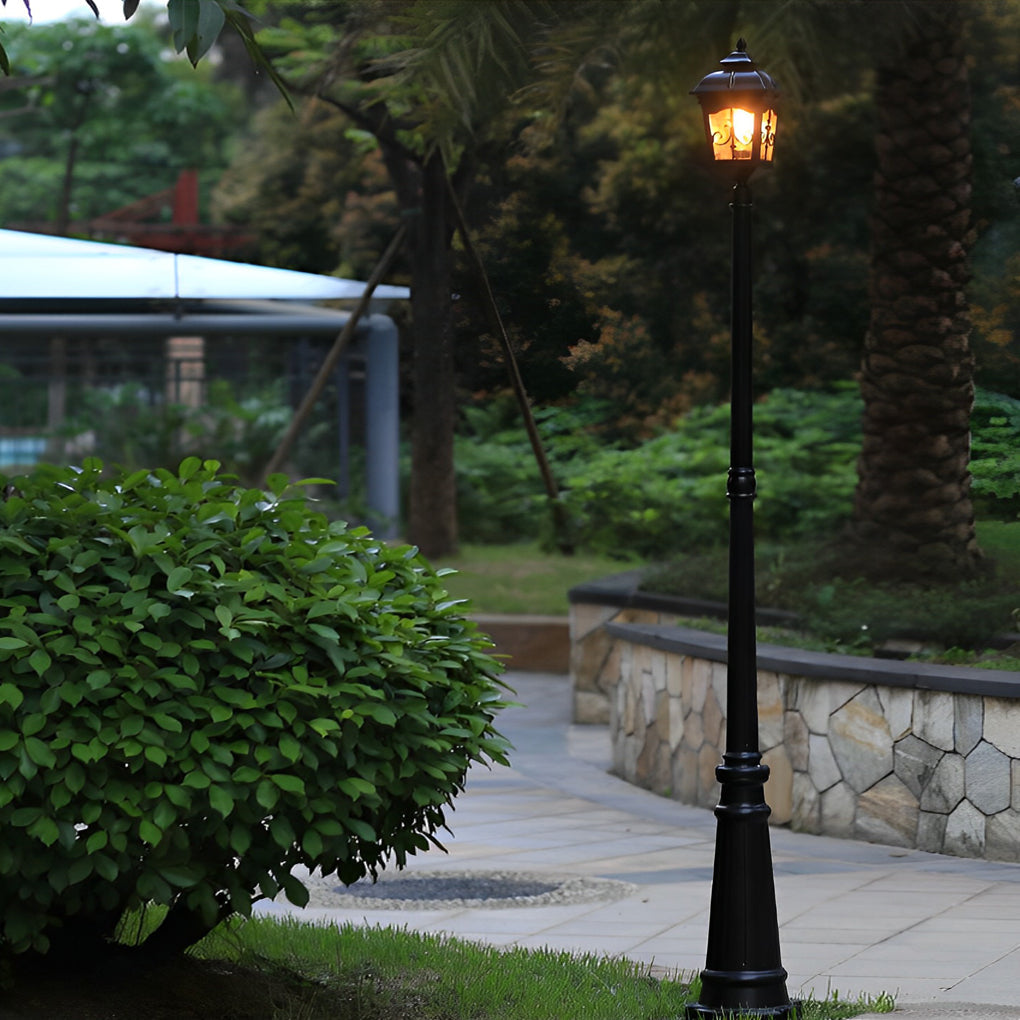 Retro Minimalist Outdoor Post Light — Die-Cast Aluminum, E27 LED 10W, IP Weatherproof, 86.6" Height