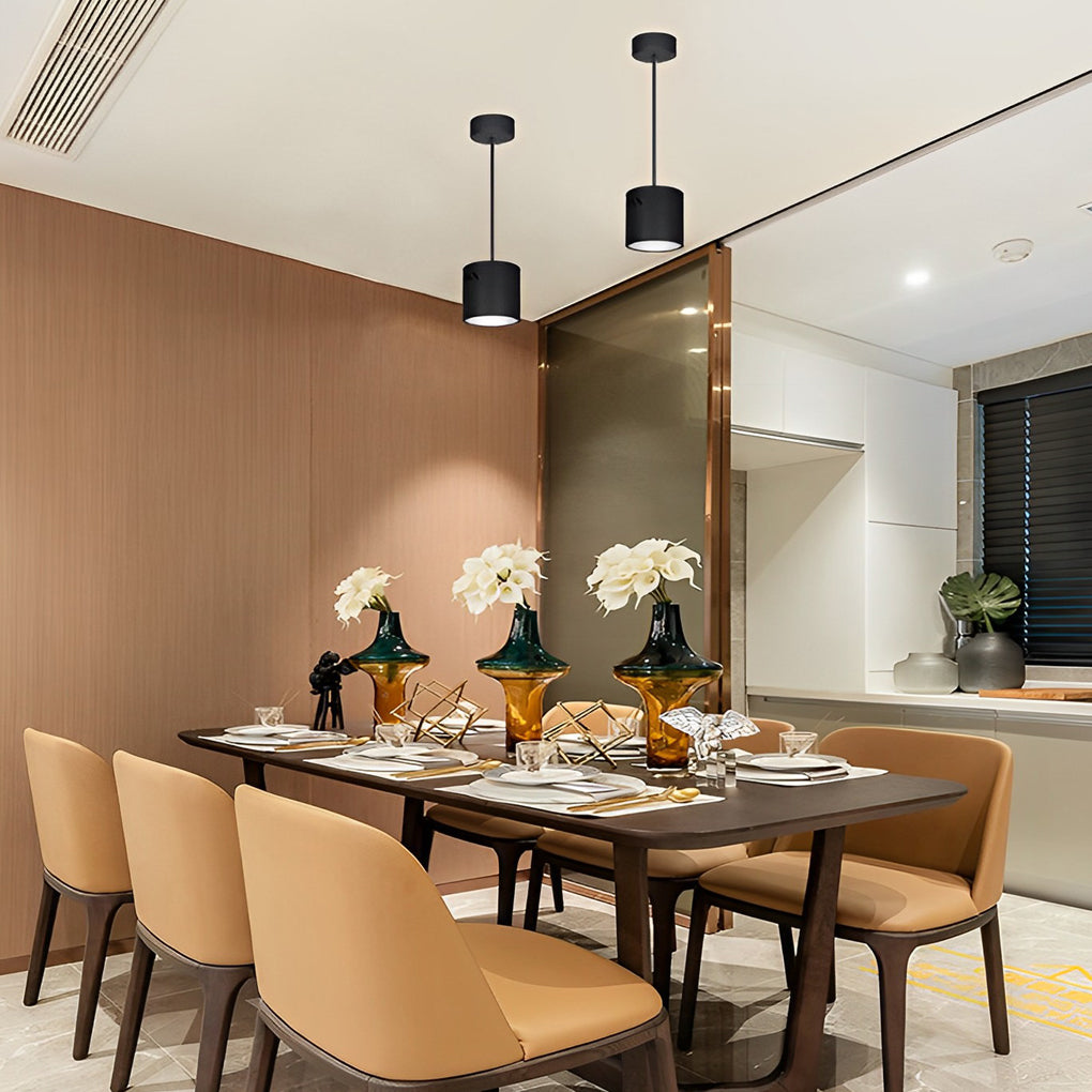 Cylindrical COB Mini Pendant Downlight — Aluminum, Surface-Mount or Hanging, 15W / 18W / 24W, 3000K / 6000K