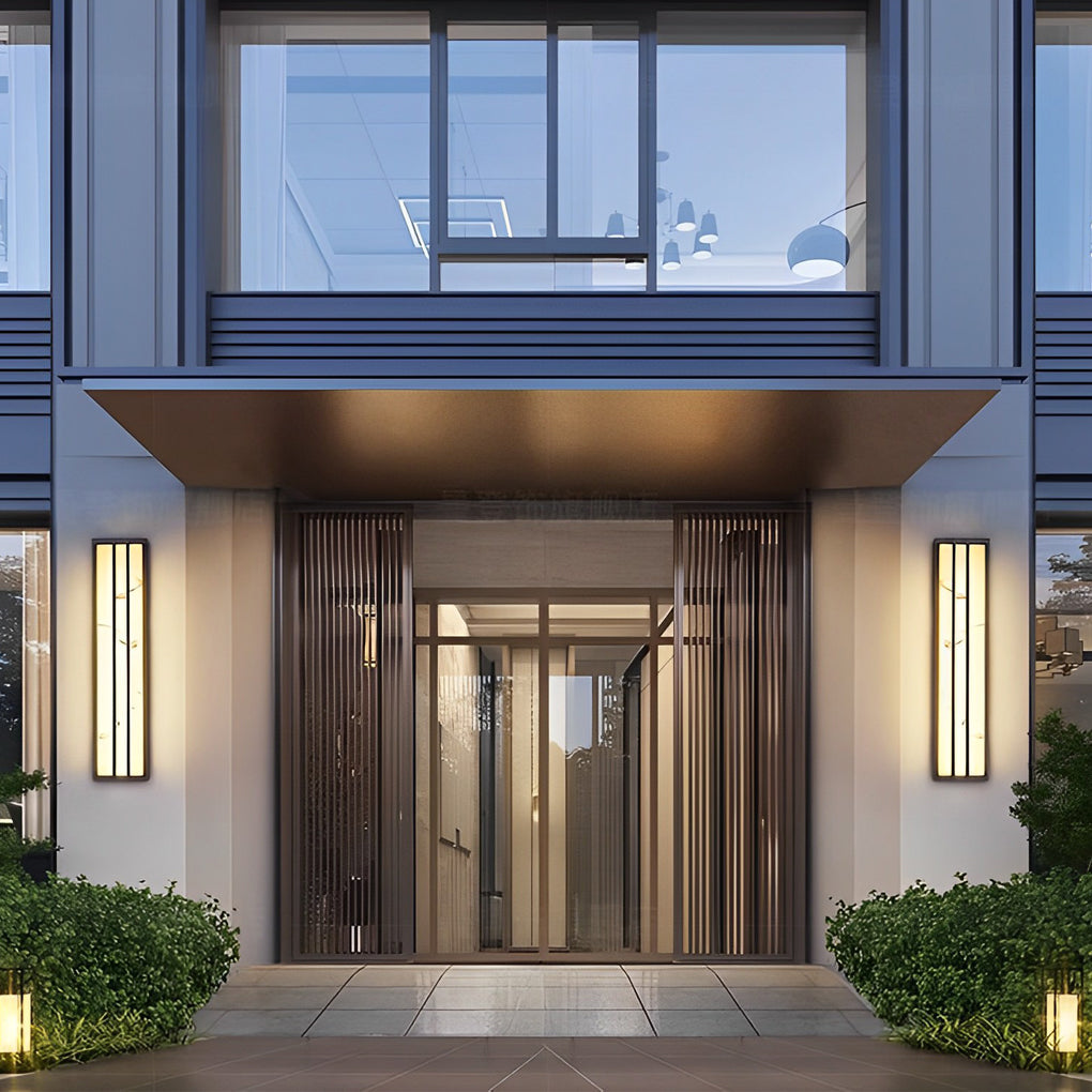Modern Minimalist Outdoor Wall Sconce — Stainless Steel & Resin, 28W LED, IP54, 3000K/4500K/6000K