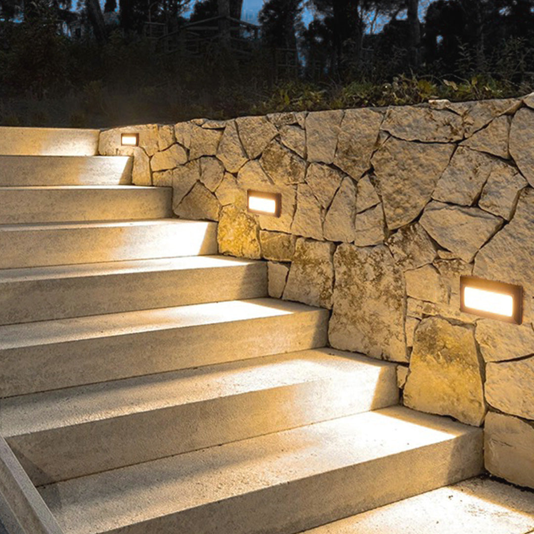 Classic Recessed LED Step Light — Die-Cast Aluminum, 5W OSRAM, 3000K, IP65 Weatherproof