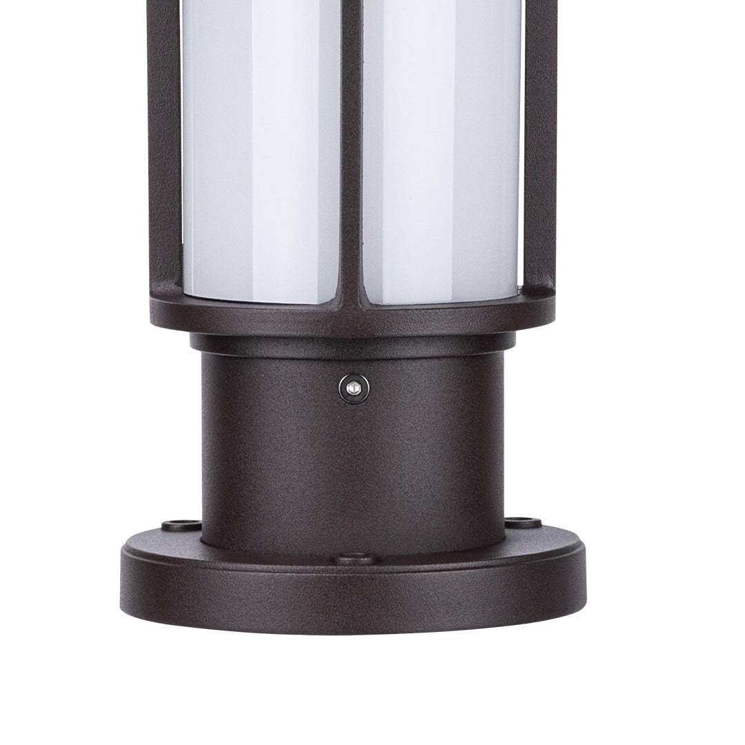 Minimalist Dome Bollard Path Light — Die-Cast Aluminum, Brown, E27, IP54, 12.6" or 31.5" Height