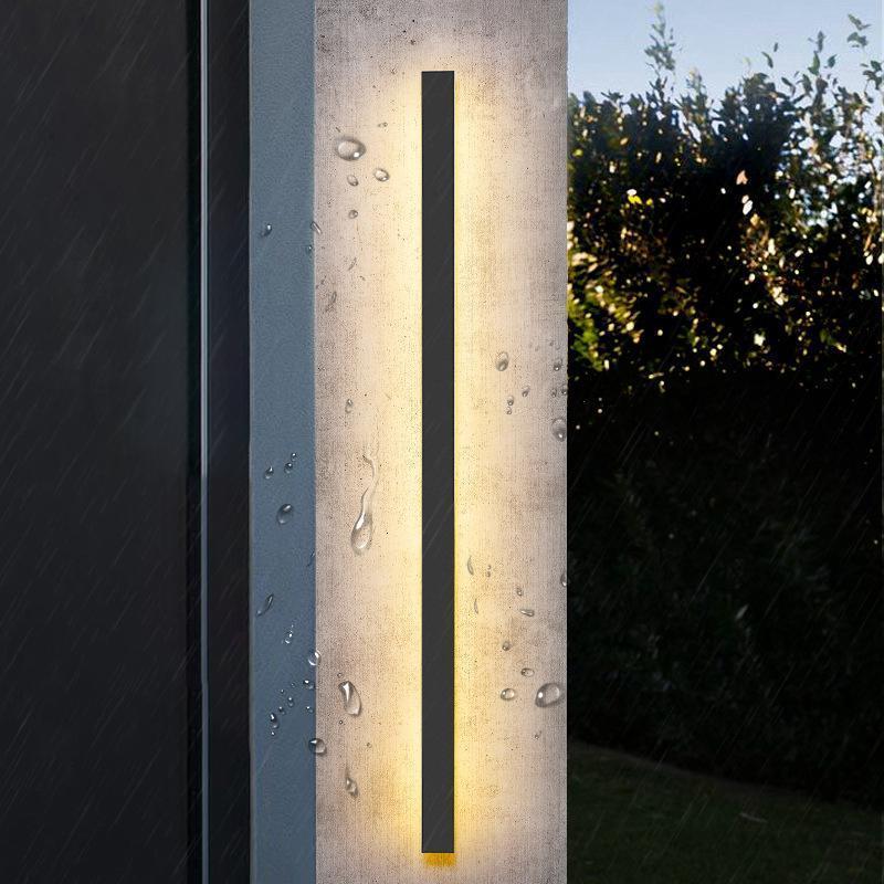 outdoor black long led linear wall lights led lighting solution