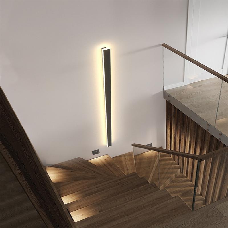 outdoor black long led linear wall lights led lighting solution